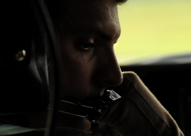 Capt. John Karlesky is a MC-130E Talon I pilot for 711th Special Operations Squadron on Duke Field, Fla. Pilots in 711th SOS specialize in performing covert missions into denied airspace using low level, terrain-following tactics in all weather conditions. The 711th SOS, part of the 919th Special Operations Wing, conducts flight training missions five days a week to maintain currency on all of their readiness requirements. (U.S. Air Force photo/Tech. Sgt. Cheryl Foster)