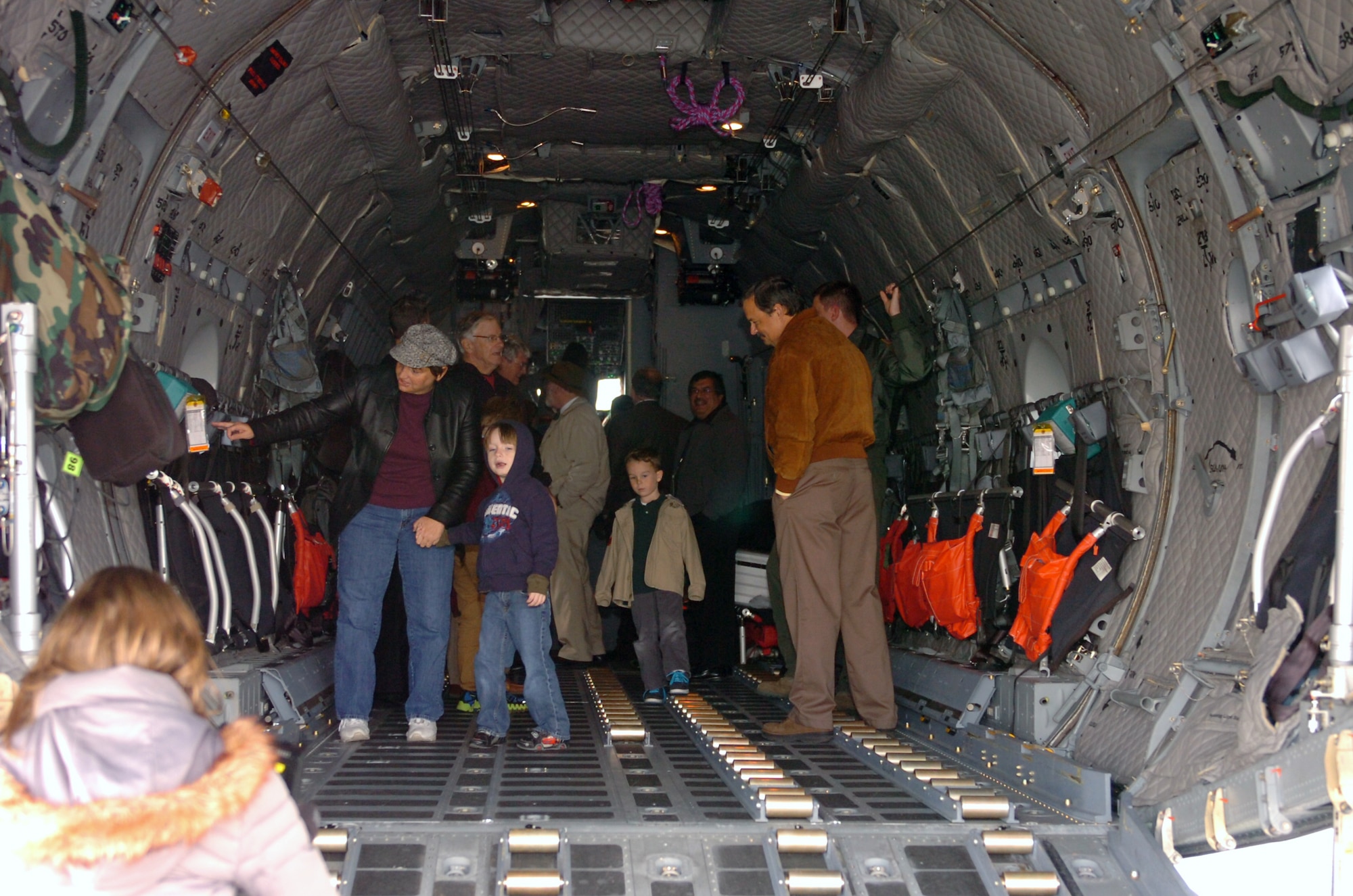 The Maryland Air National Guard coordinated with the Wicomico Regional Airport to allow media, local community members and airport personnel to tour the C-27J and have the opportunity to ask the flight crew questions about the aircraft. (National Guard Photo by 2nd Lt. Jessica Donnelly/RELEASED)