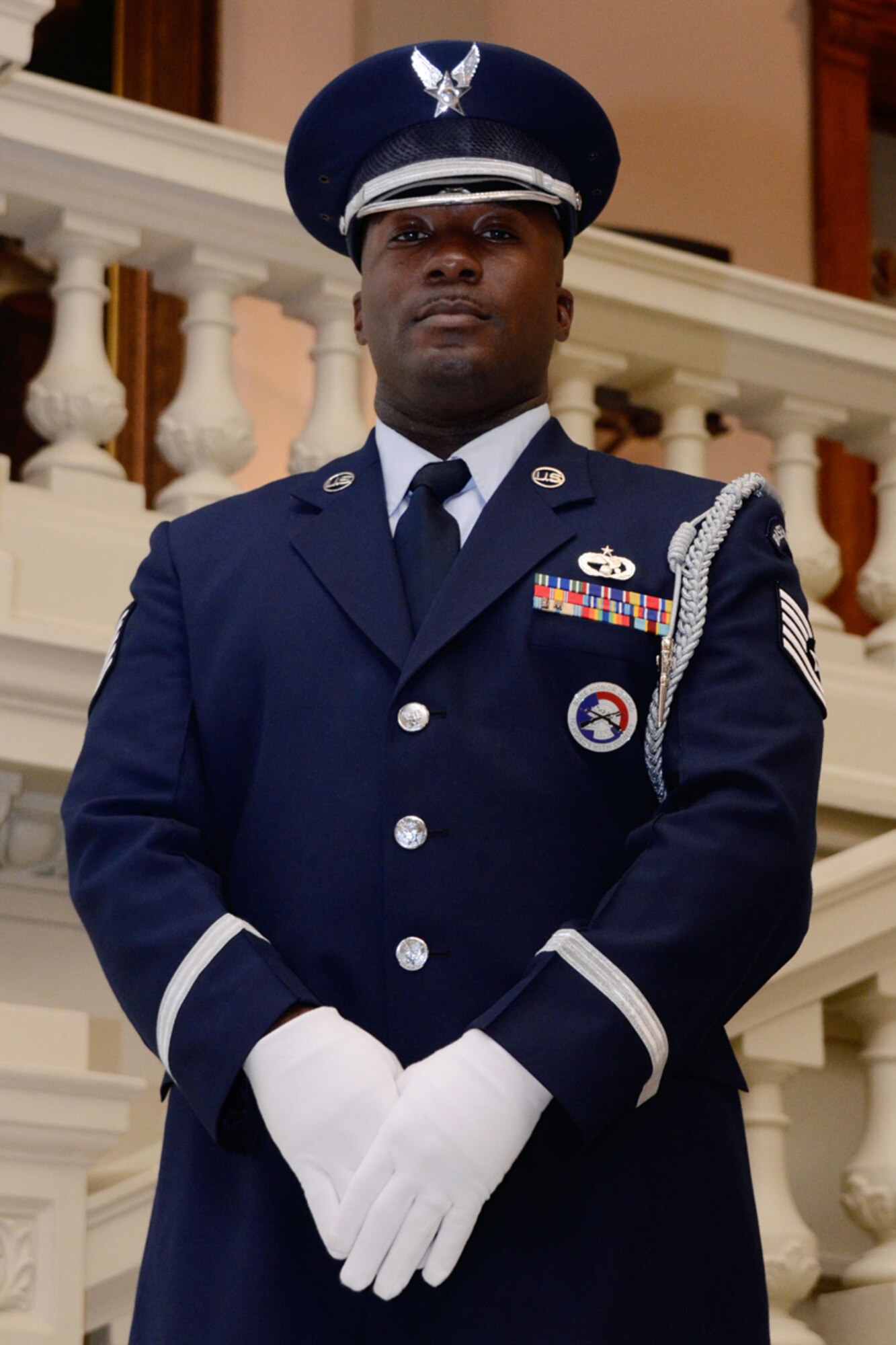 Tech. Sgt. Aaron J. Albright recently succeeded Master Sgt. Bruce See as the 94th Airlift Wing Honor Guard superintendent.. He will serve as the lead ceremonial guardsman for Dobbins Air Reserve Base, training and managing a team of three to 10 Airman, performing for various military and social events. (U.S. Air Force photo/Don Peek)