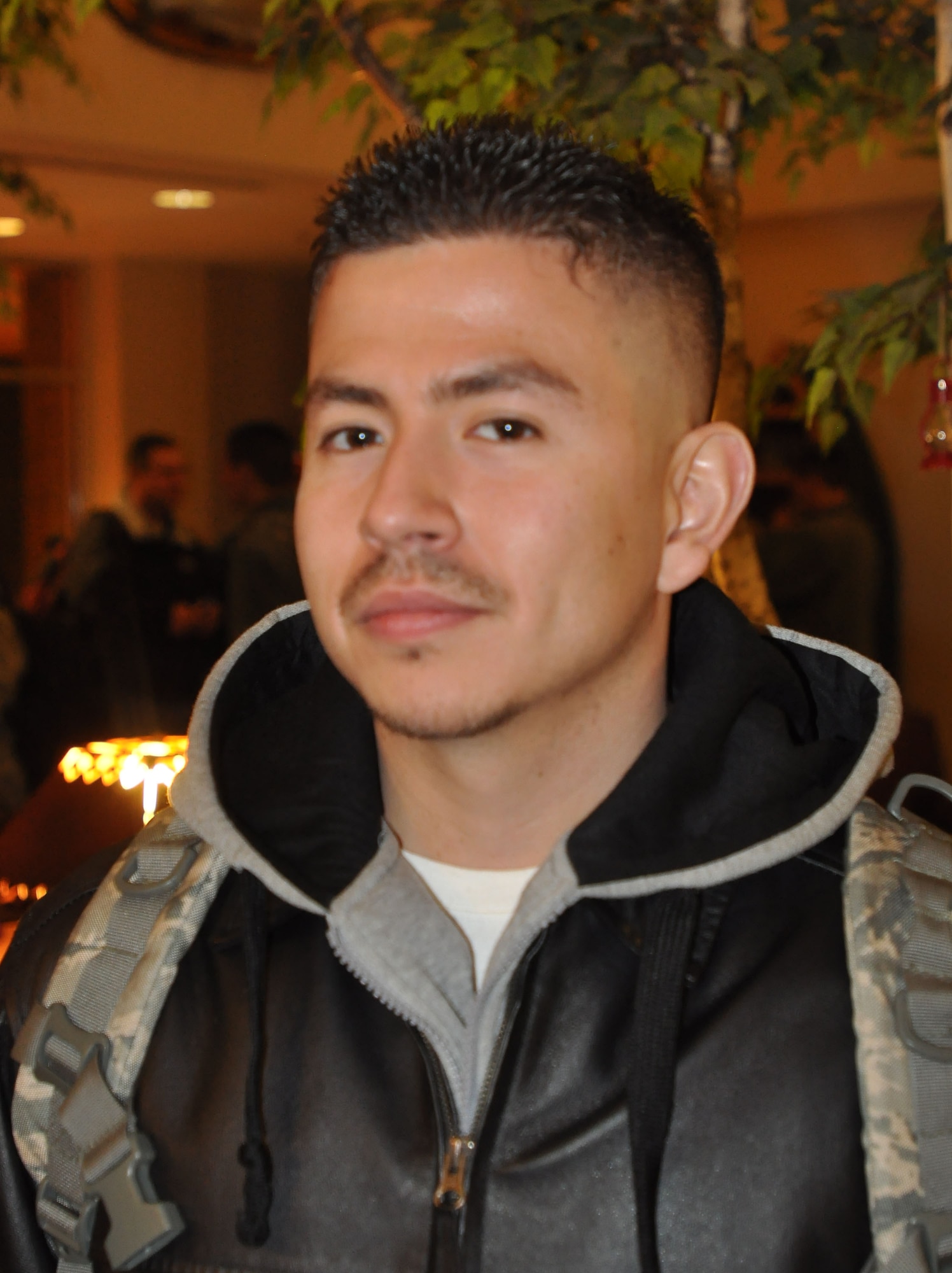 Senior Airman Roberto Rodriguez, power production specialist, 934th Communications Flight, from Chicago Ill. "I am spending the holidays with my family. Feliz Navidad is my favorite holiday song."(U.S. Air Force photo by Tech Sgt. Bob Sommer)