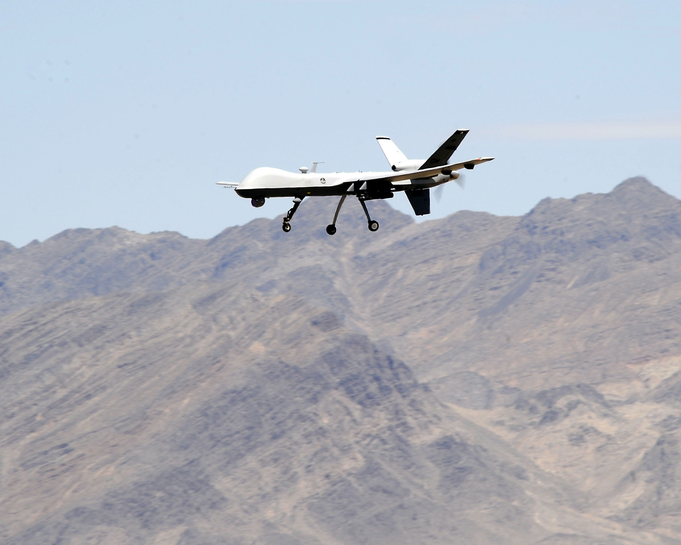 MQ-9 Reaper flies over Creech