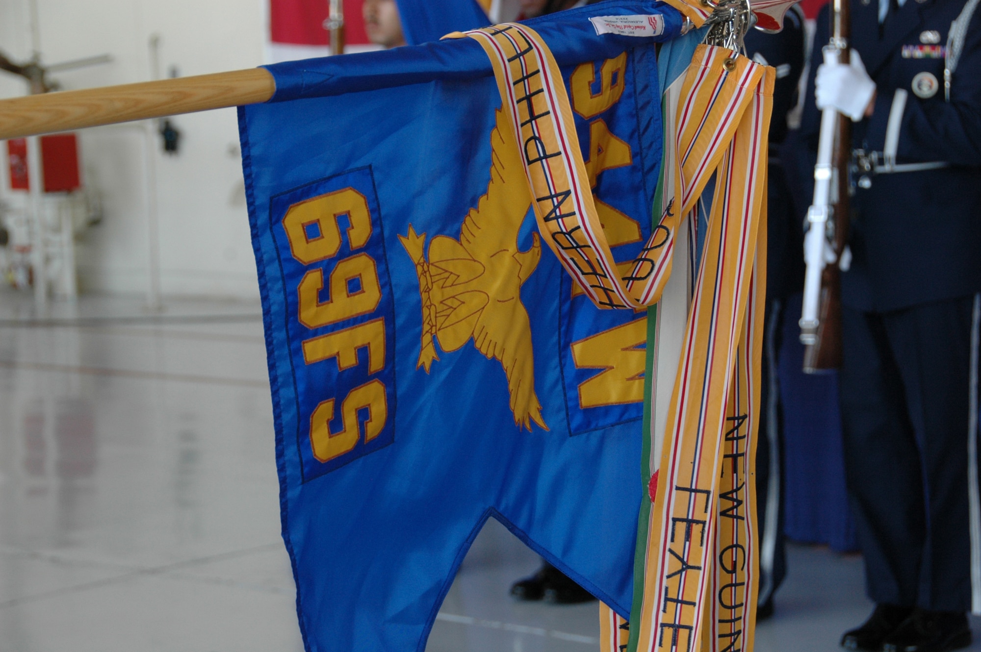 In 2010, the 69th Fighter Squadron stood up and brought with it another opportunity to perpetuate Air Force heritage.  The 71 pilots assigned to the 69th FS take the heritage responsibility seriously. While designated the 301st FS, numerous historic items reflecting on Tuskegee accomplishments were on display in the squadron unit lobby which have been since replaced with 69th FS historic items. (Courtesy photo)