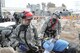 Tech. Sgt. Eliza Villa and Master Sgt. Angelina Perez, 144th Medical Group prepare to transport a patient during a Homeland Response Force exercise in Phoenix, Ariz.  The 36-hour exercise tested the team's ability to respond to an emergency and maintain a field hospital. The four state exercise involved emergency response units from California, Arizona, Nevada and Colorado. (USAF photo by Master Sgt. David J. Loeffler)