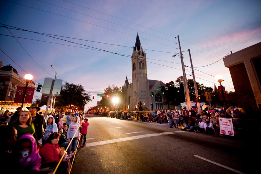 Citizens of the local community gather in downtown Valdosta, Ga., for the Greater Valdosta Community Christmas Parade Dec. 3, 2011. The parade was part of the Downtown Holiday Open House and Festival which also included street vendors, shopping options, children activities, live entertainment and more. (U.S. Air Force photo by Staff Sgt. Jamal D. Sutter/Released) 