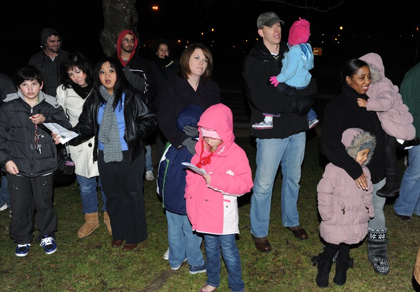 RAF ALCONBURY, United Kingdom - Local residents celebrate the annual tree lighting at the Alconbury Chapel Dec. 2. (U.S. Air Force photo by Tech. Sgt. John Barton)