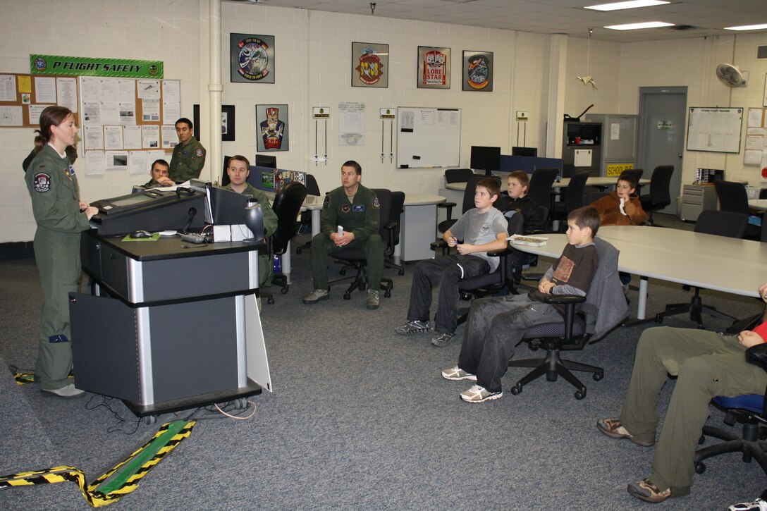 Boy Scouts learned about different career paths for both military and civilian aviation at Sheppard Air Force Base Dec. 3.