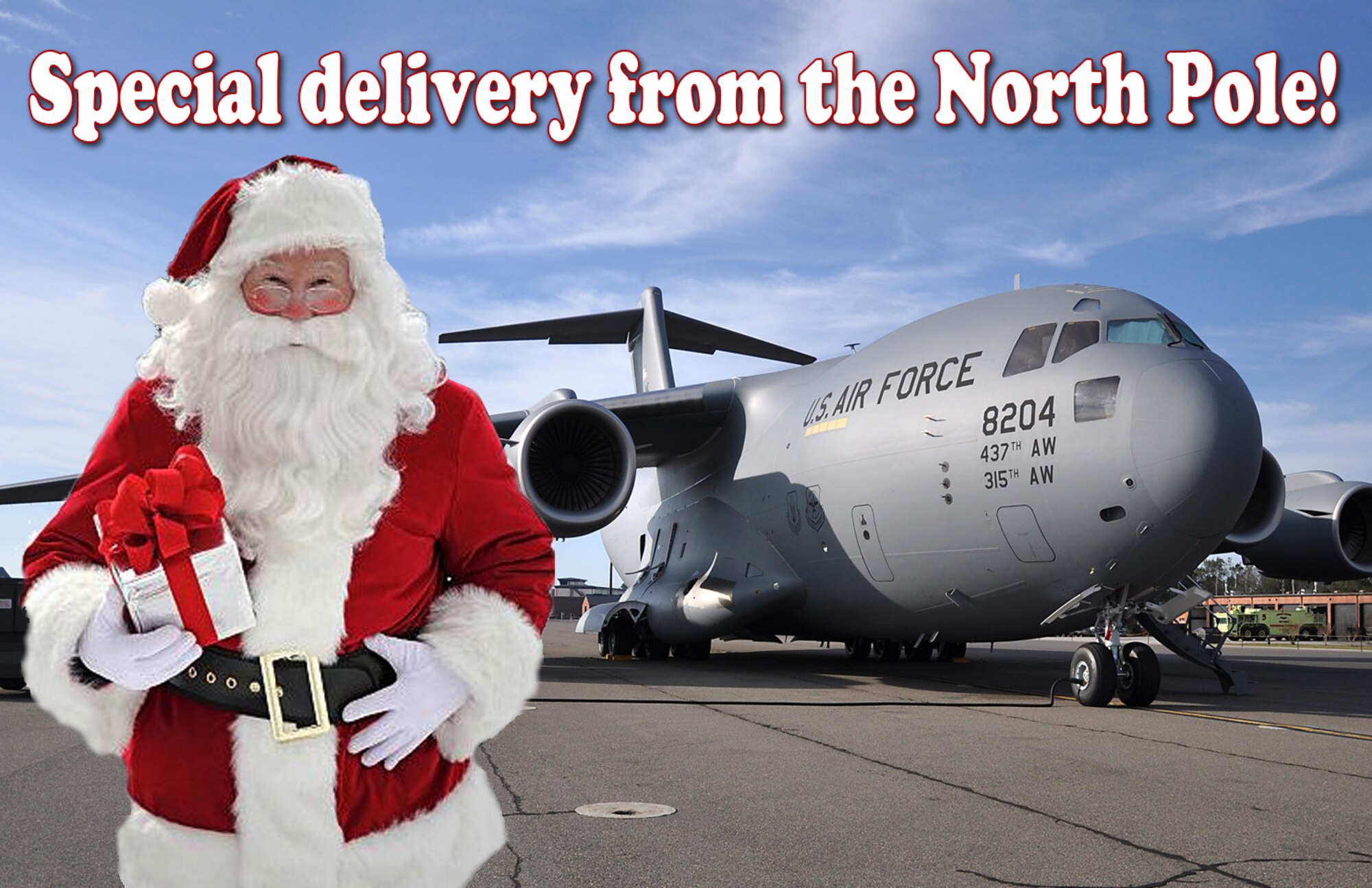 The 315th Airlift Wing will be flying a very special transport mission all the way from the North Pole this weekend to deliver Santa to Joint Base Charleston to see which children of 315th members have been naughty ot nice. 
