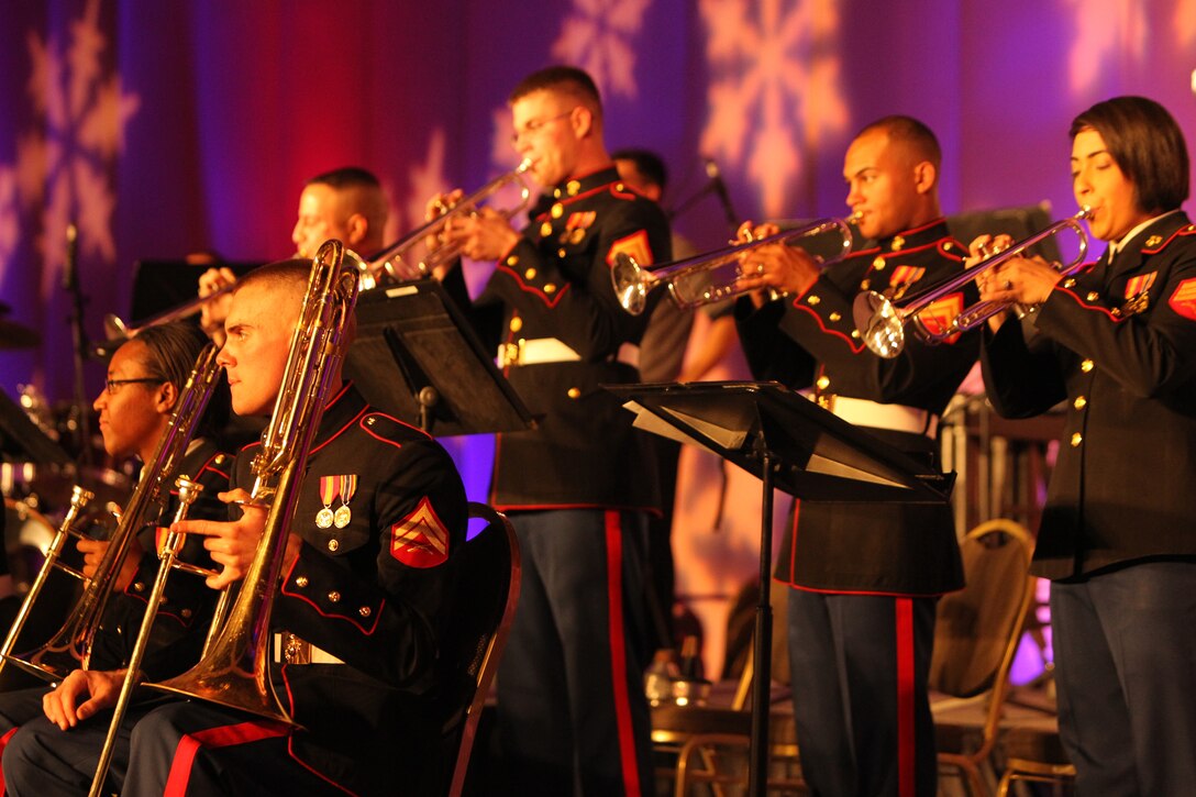 The Combat Center Band plays seasonal music during their annual Holiday Concert at the Palm Springs Convention Center Dec. 7, 2011.