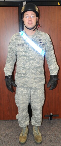 There are significant changes in the requirements for operating a motorcycle on base. The 4 SFS urges all motorcycle riders to read SJAFBI 31-218, paragraphs 4.2.3. through 4.2.3.4.5. to view changes applicable to motorcycle riders. This photo is an example of incorrect motorcycle personal protective equipment. (4th Fighter Wing Public Affairs courtesy photo)


