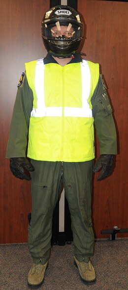 There are significant changes in the requirements for operating a motorcycle on base. The 4 SFS urges all motorcycle riders to read SJAFBI 31-218, paragraphs 4.2.3. through 4.2.3.4.5. to view changes applicable to motorcycle riders. This photo is an example of correct motorcycle personal protective equipment.(4th Fighter Wing Public Affairs courtesy photo)