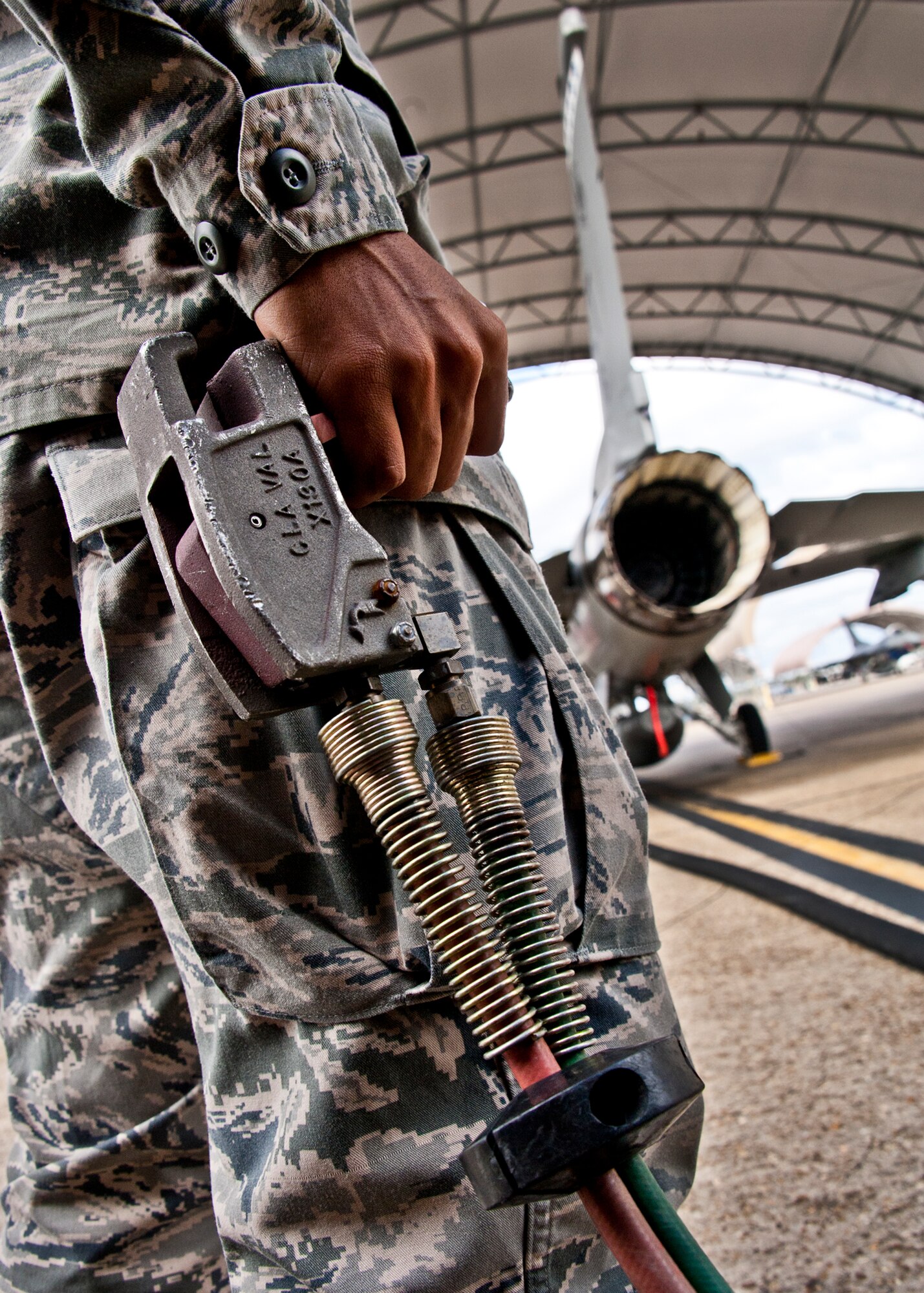 Each day, 96th Logistics Readiness Squadron Airmen keep Eglin aircraft flying by ensuring their tanks are filled with JP-8.  When a call for a refuel or defuel comes in, the goal for a petroleum, oil and lubricants operator is to deliver it in 30 minutes or less.  Last year, more than 14 million gallons of fuel and cryogenics products were delivered by the flight to fulfill the 8,000 test and training missions on base. (U.S. Air Force photo/Samuel King Jr.)
