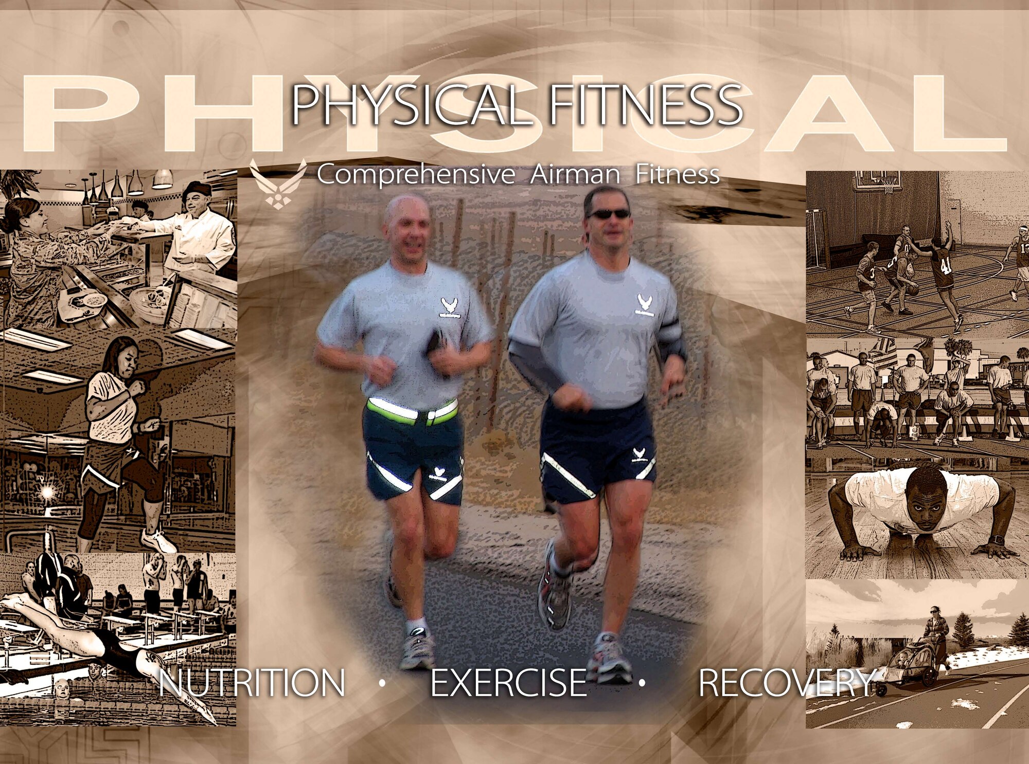 Air Force Space Command Comprehensive Airman Fitness physical fitness poster. (U.S. Air Force graphic by Tamara Wright) 
