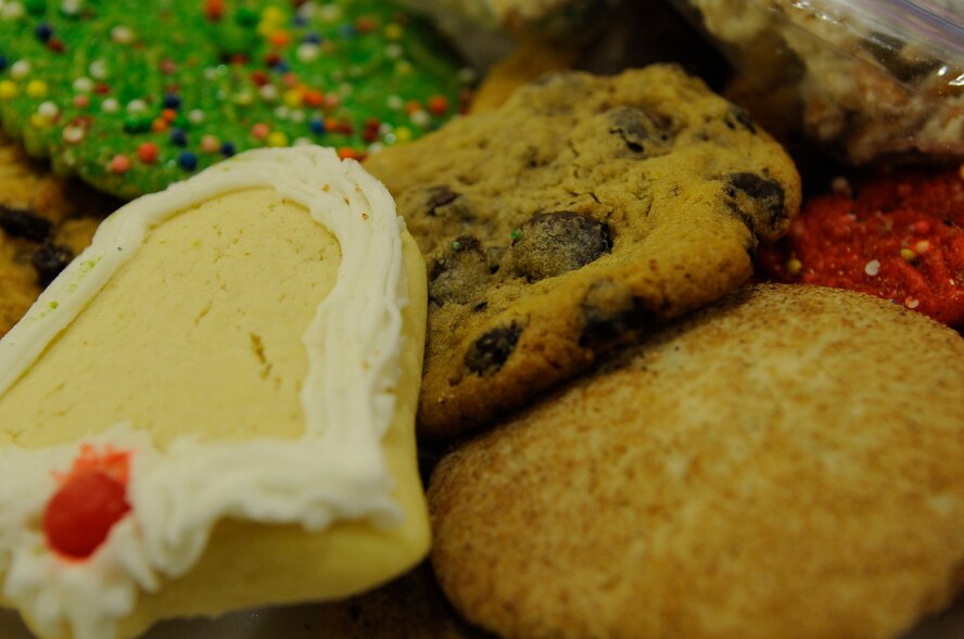 Baked goods were delivered to Airmen living in the dorms on Barksdale Air Force Base, La., Dec. 6. The treats were delivered from senior leadership to help boost morale throughout the holidays. (U.S. Air Force photo/Airman 1st Class Andrea F. Liechti)(RELEASED)