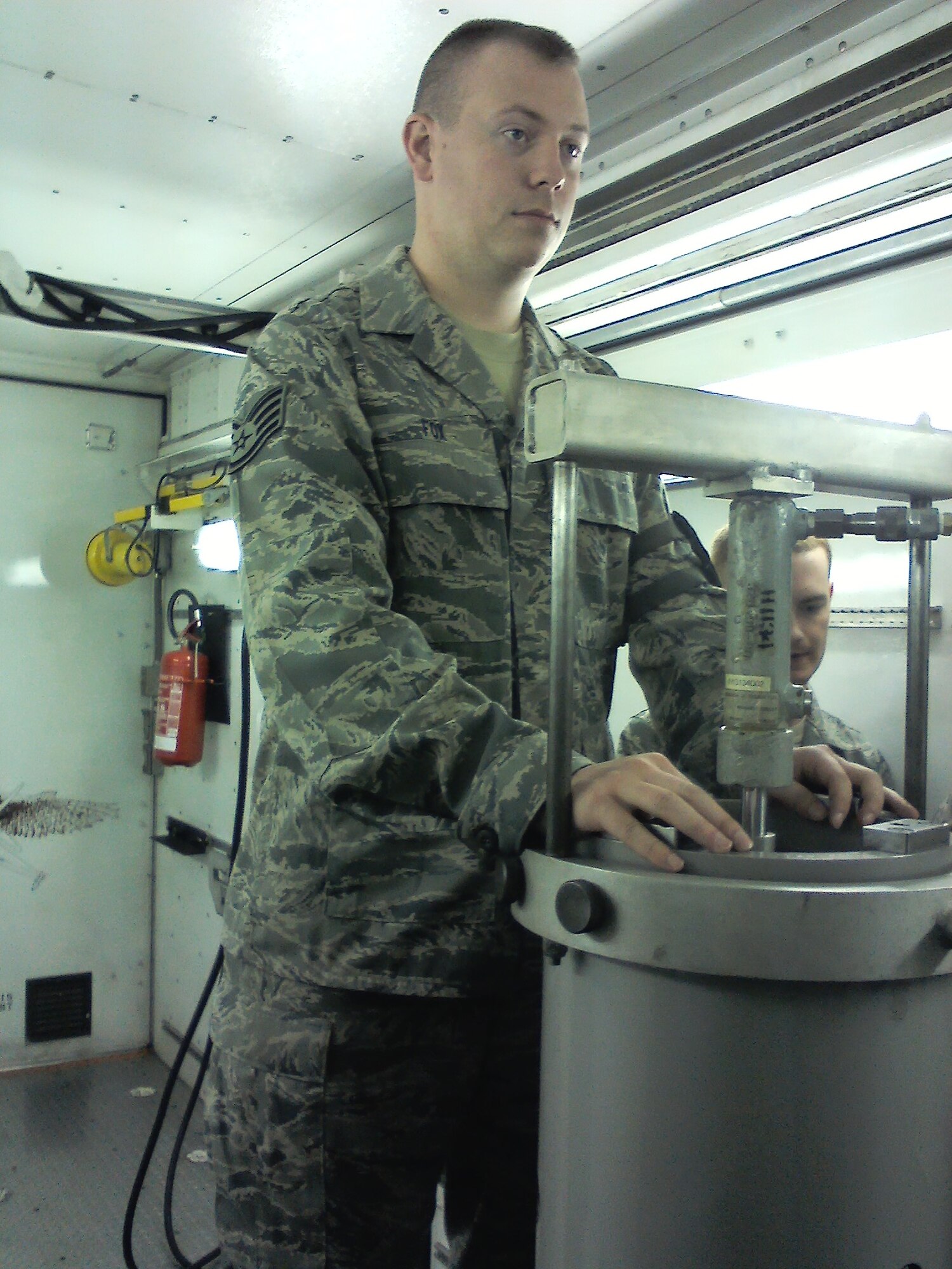 SPANGDAHLEM AIR BASE, Germany – Senior Airman John Fox, 704th Munitions Support Squadron, is the Super Saber Performer for the week of Dec. 8–14. (Courtesy photo)