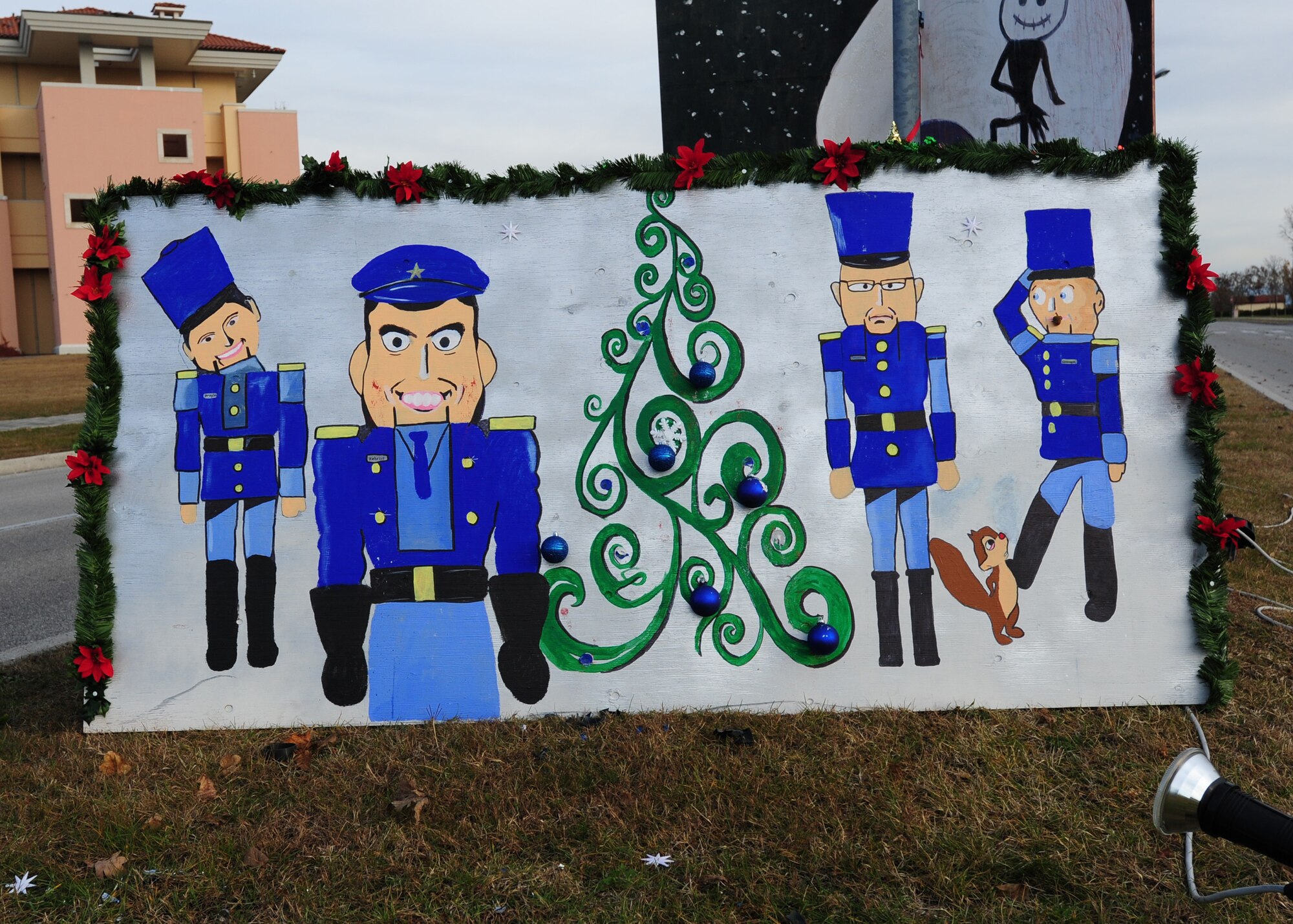 The Aviano Community Enlisted Spouses holiday card is displayed at Aviano Air Base Dec. 6.  ACES members placed third in the annual holiday card contest hosted by the base Community Center. (U.S. Air Force Photo/Staff Sgt. Evelyn Chavez)