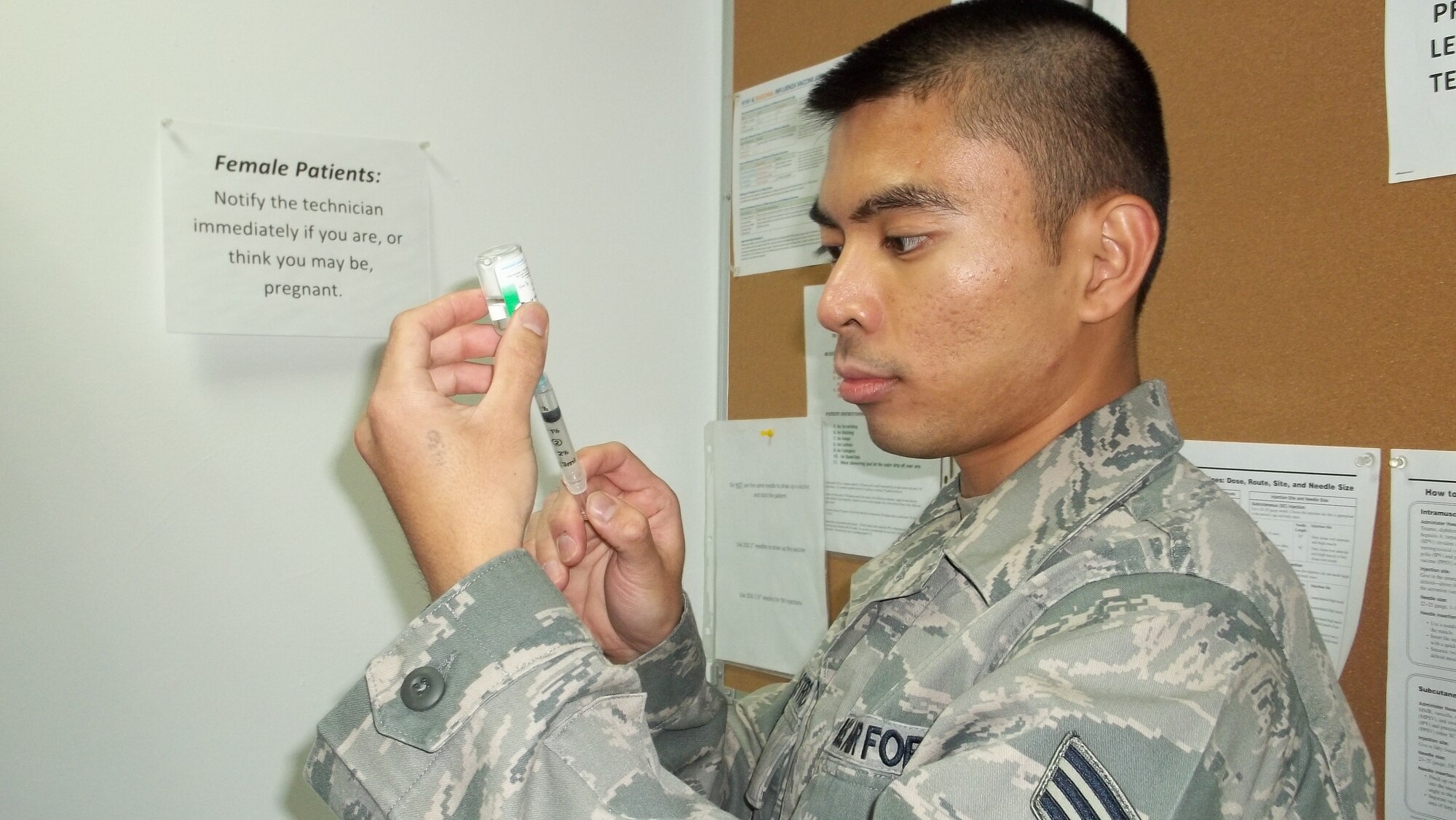 Senior Airman Karl De Castro is deployed from the 75th  Aerospace Medicine Squadron, Hill Air Force Base, Utah. (U.S. Air Force courtesy photo)