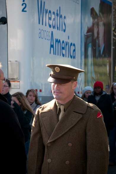 ARLINGTON, Va. -- 459th Air Refueling Airmen and their families joined over 10,000 servicemembers and civilian volunteers for the annual wreath laying at Arlington National Cemetery Dec. 10. 459 ARW Airmen took part in almost every aspect of the event, including transporting thousands of wreaths in trucks, greeting volunteers at the front gates and providing security. An estimated 85,000 wreaths were placed on the gravestones of fallen servicemembers and their loved ones. (U.S. Air Force photo/Tech. Sgt. Steve Lewis)