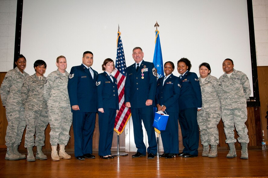 JOINT BASE ANDREWS, Md. -- The 459th Air Refueling Wing held a retirement ceremony for Command Chief Master Sgt. Clifford Van Yahres during the Unit Training Assembly here Dec. 3, 2011. Chief Van Yahres retired from the Air Force Reserve after 33 years of military service. His retirement ceremony was presided over by Col. (Ret.) Giordano McMullen, former commander of the 514th Airlift Mobility Wing, Joint Base McGuire-Dix-Lakehurst, N.J.. Chief Van Yahres served as command chief of the 913th Airlift Wing, Willow Grove Air Reserve Station, Pa., while Colonel McMullen was a commander there. (U.S. Air Force photo/Senior Airman Amber Russell)