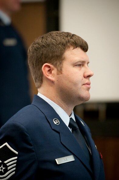 JOINT BASE ANDREWS, Md. -- The 459th Air Refueling Wing held its third Non-comissioned officer and Senior Non-commissioned officer induction ceremony of 2011 in the Wing Auditorium here, Dec. 4, 2011. The induction ceremonies are sponsored by the wing's Top 3 organization and are held at multiple times throughout the year for Airmen who have made the NCO and SNCO ranks. (U.S. Air Force photo/Tech. Sgt. Steve Lewis)