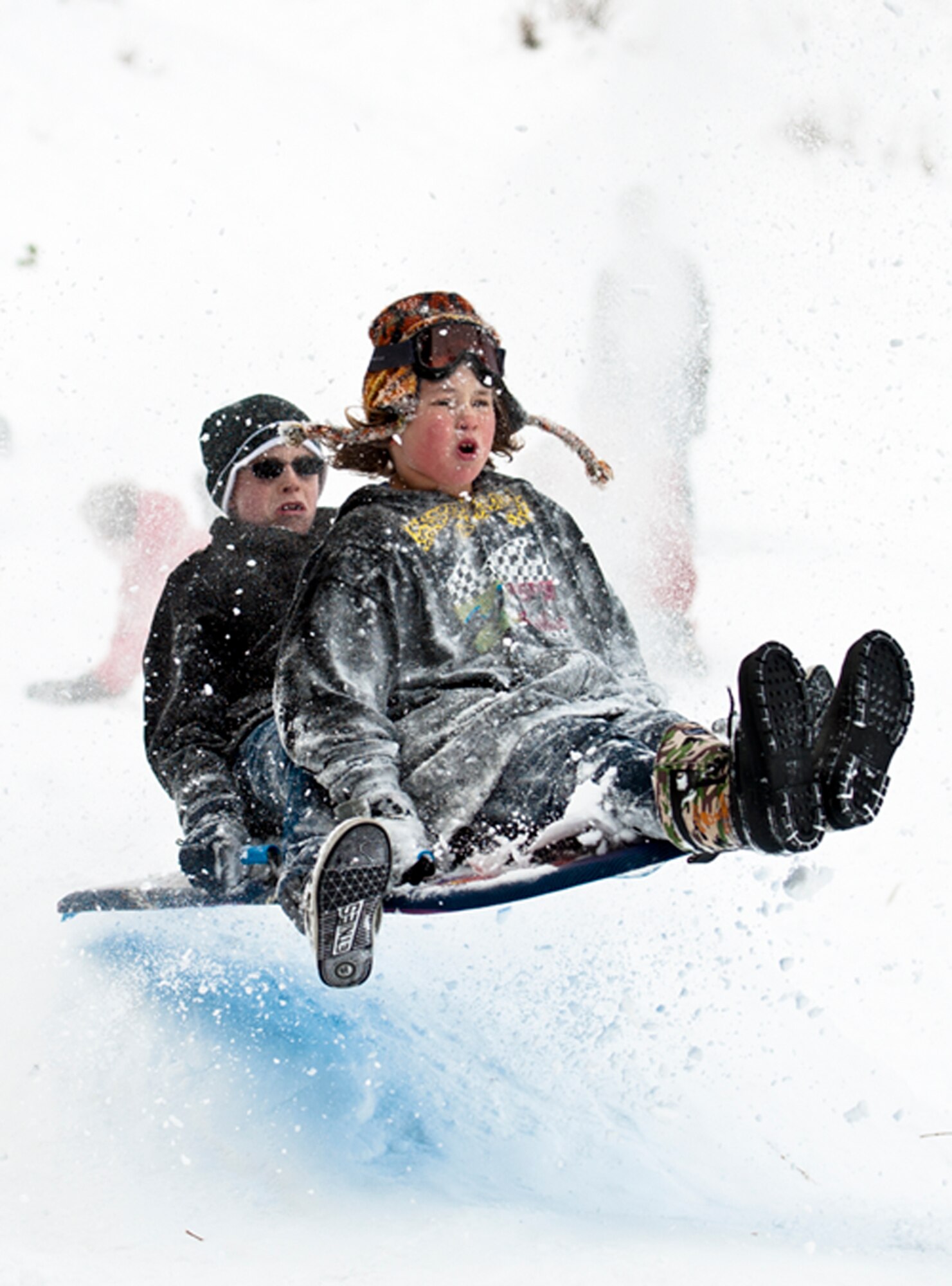 ALTERNATE ENDINGS: Many will set out for a fun day of sledding, tobogganing or tubing this winter, but end up in an emergency room. Discover what could save you time, money and … pain. (Photo by Tech. Sgt. Samuel Bendet)