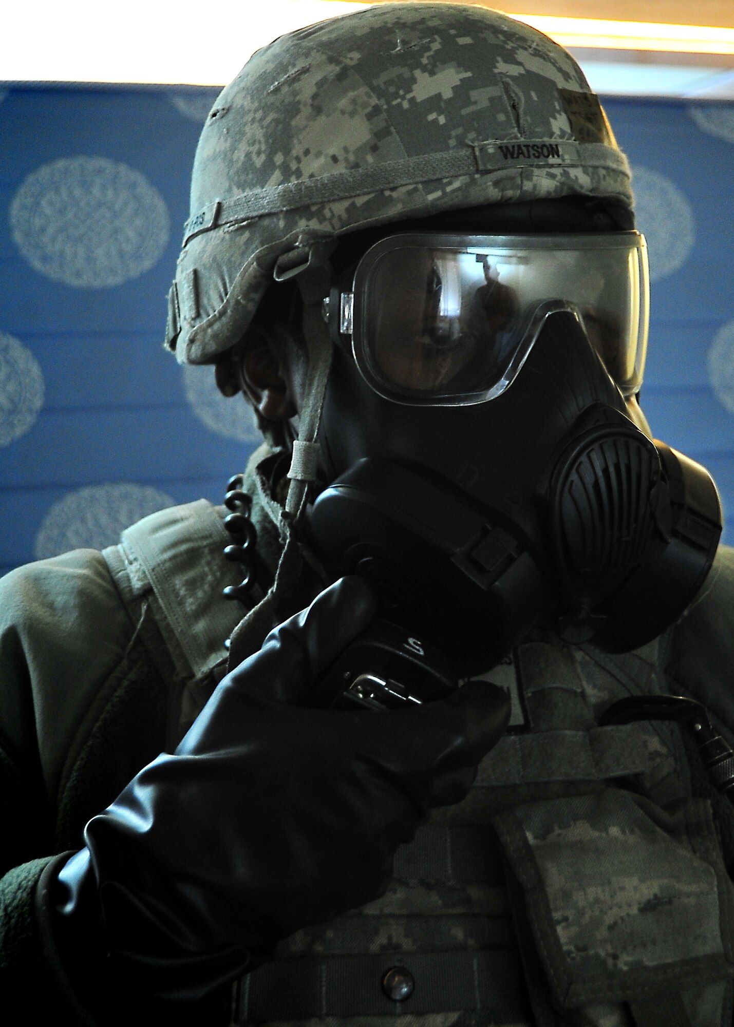 51st Security Forces Squadron, Tech. Sgt Watson reports back his findings, during an Emergency Management Exercise.  Osan responders reacted to suspicious bomb making materials with foreign markings, found during a dorm inspection, here, Dec. 12, 2011.  The dorm was evacuated and occupants were sent to the Emergency room for screening.  The exercise gave Osan responders a chance to shine while responding to a very possible scenario.  (U.S. Air Force photo/Staff Sgt. Daylena Gonzalez)