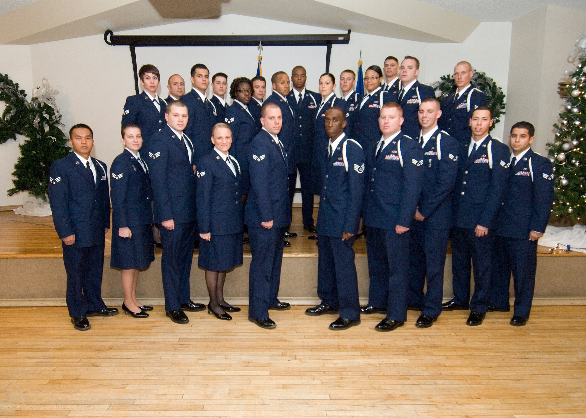 Class 2012-A graduates from the Airman Leadership School, Dec. 7, at Club Muroc. (U.S. Air Force photo by Edward Cannon)