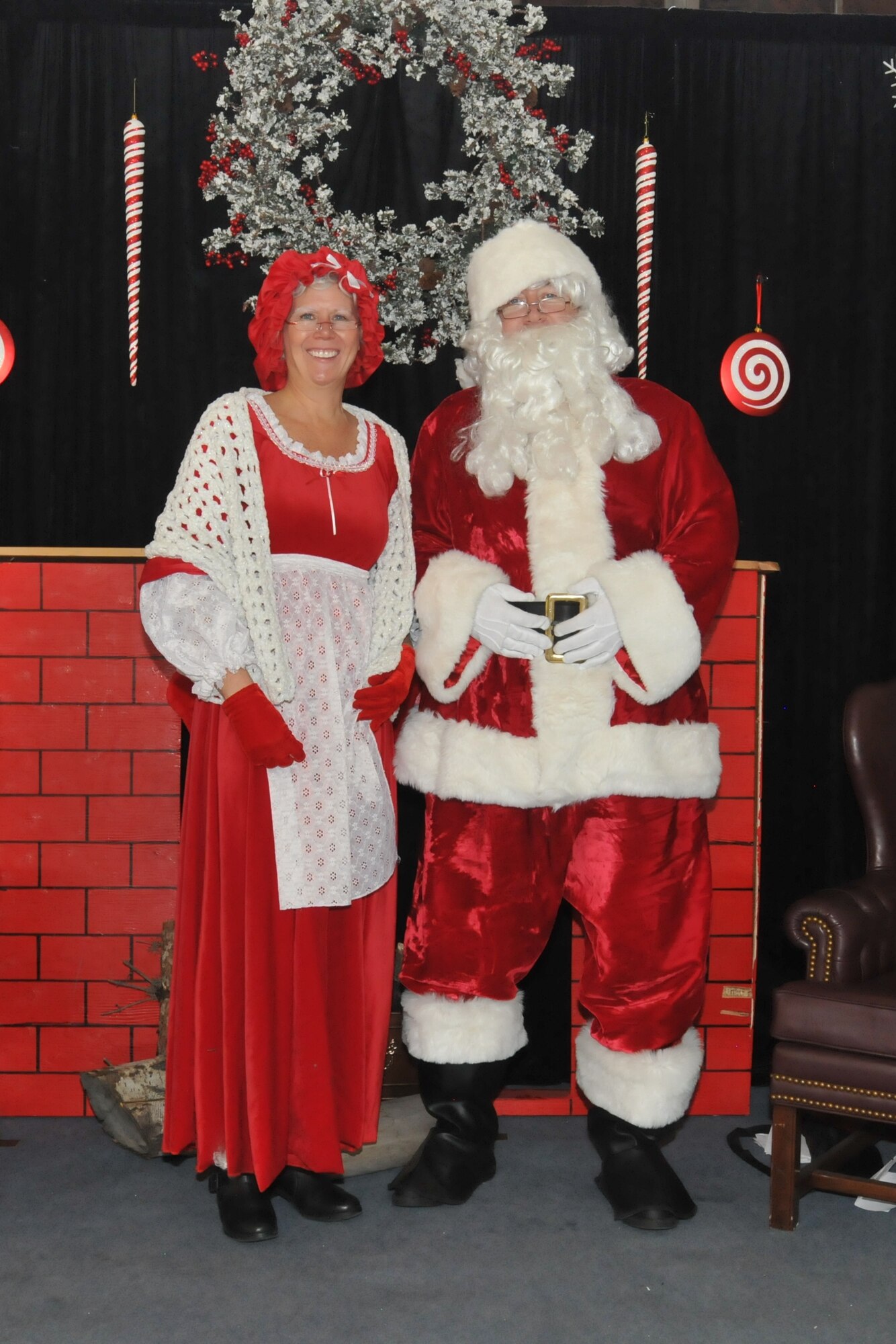 Santa and Mrs. Claus flew in to help the 140th Wing kick off the holiday season during the December drill weekend holiday party.