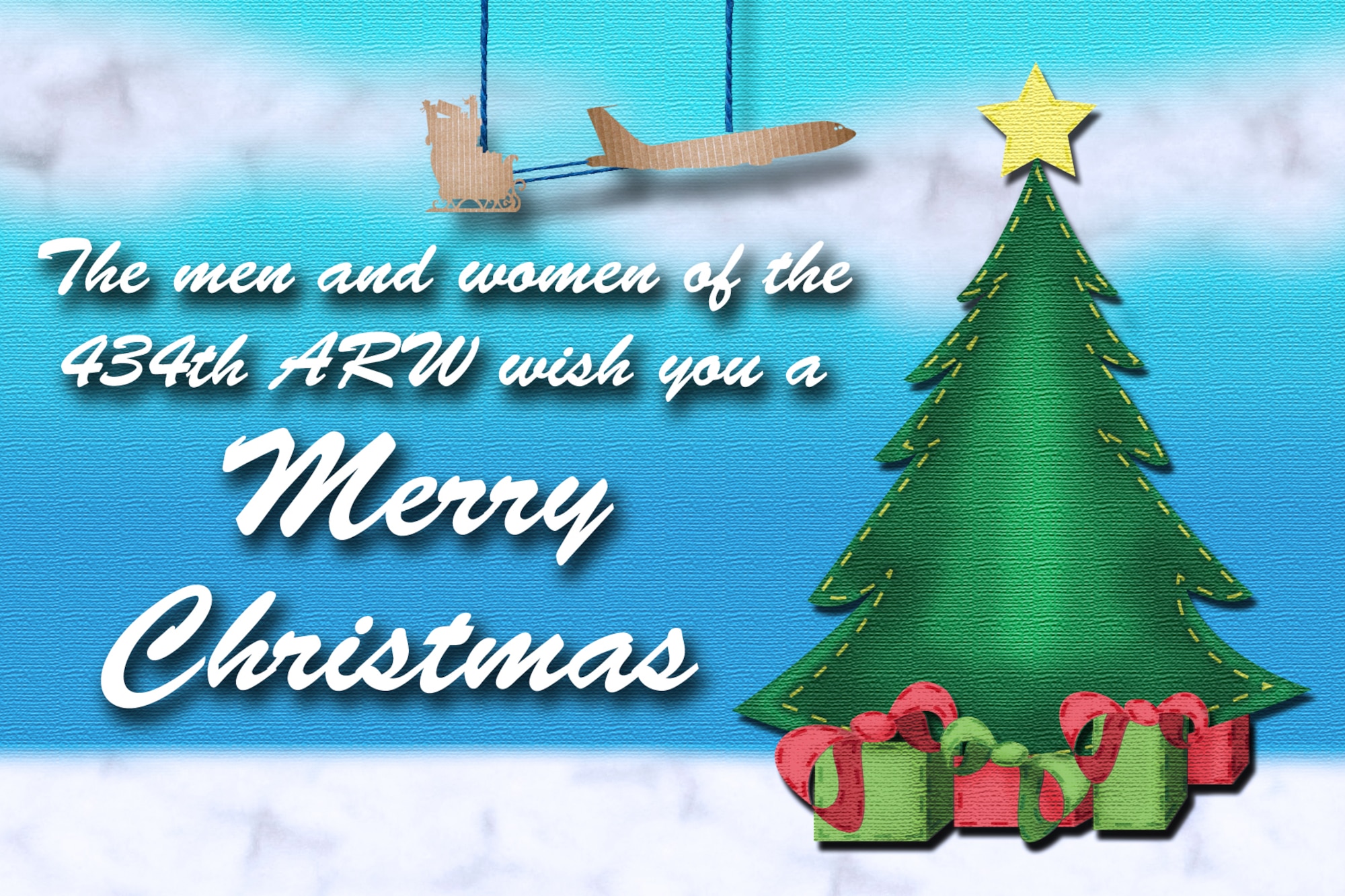 GRISSOM AIR RESERVE BASE, Ind. -- The Hoosier Airmen of the 434th Air Refueling Wing wish you and your family a very Merry Christmas. (U.S. Air Force graphic/Senior Airman Damon Kasberg)