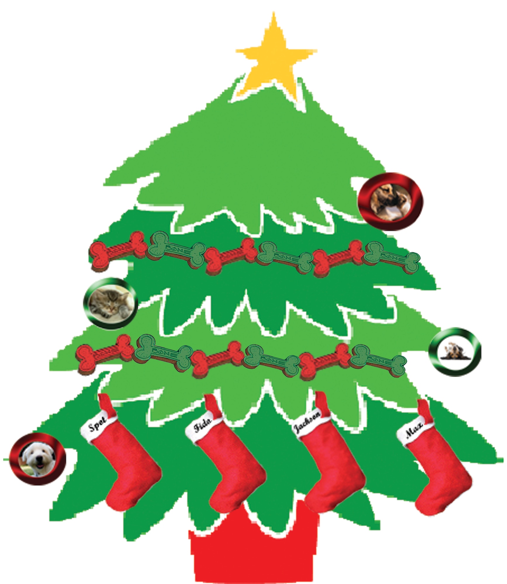 The 442nd Fighter Wing Human Resources Development Council is sponsoring a pet angel tree in December 2011. The donations will benefit a pug rescue group and the Warrensburg, Mo. Animal Shelter. The 442nd Fighter Wing is an A-10 Thunderbolt II Air Force Reserve unit at Whiteman Air Force Base, Mo. (U.S. Air Force graphic/Staff Sgt. Danielle Wolf)