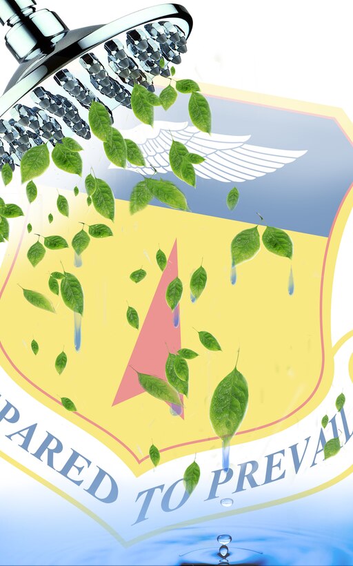 Throughout the Air Force, changes are being made to become more energy and
cost efficient. Saving how we water and electricity are huge factors in
several installments at every base. Water conservation is one of these major
changes that will help Airman "Go Green". (U.S. Air Force illustration by
Staff Sgt. Alexandre Montes)
