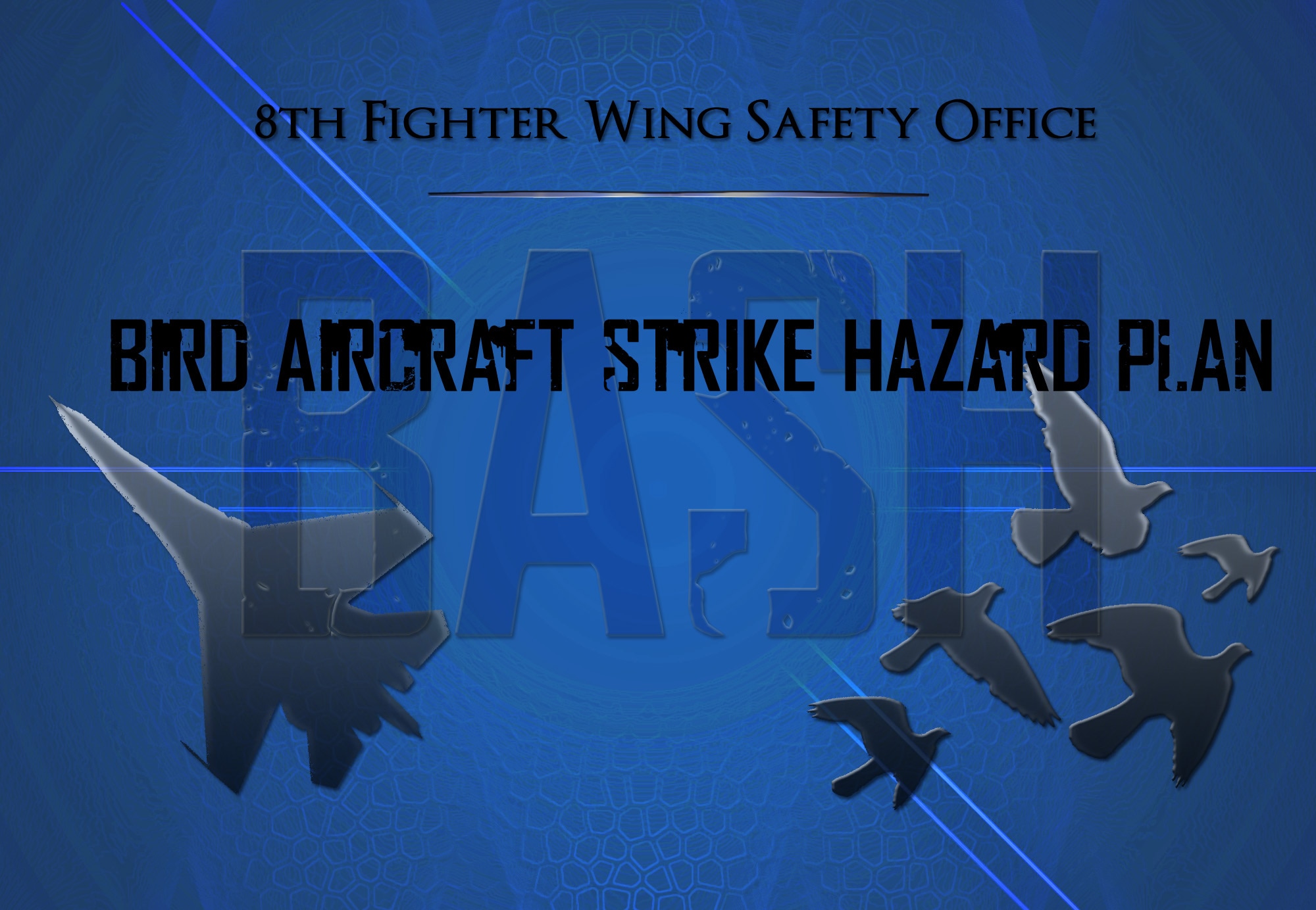 The safety office uses various techniques, both humane and lethal, to discourage birds and wildlife from nesting near or crossing the flightline posing danger to aircraft at Kunsan Air Base, Republic of Korea. Safety uses a program called the Bird Aircraft Strike Hazard Plan or "BASH" to accomplish these mission objectives. (U.S. Air Force graphic by Senior Airman Jessica Hines/Released)