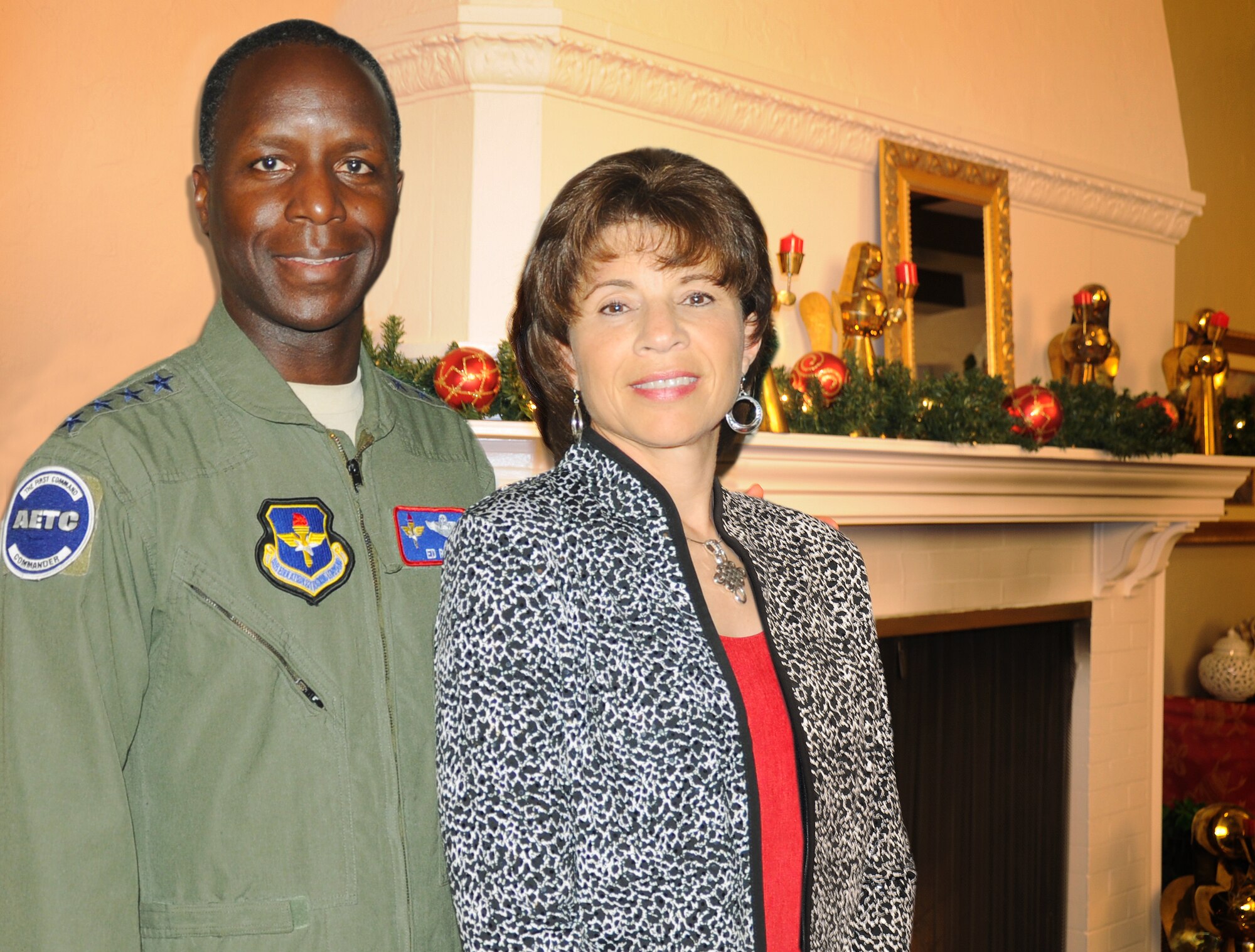 Gen. Edward A. Rice Jr., Air Education and Training Command commander, and his wife, Teresa, send wishes of good cheer and safety to AETC Airmen over the holidays. (U.S. Air Force photo/Dianne Moffett)

