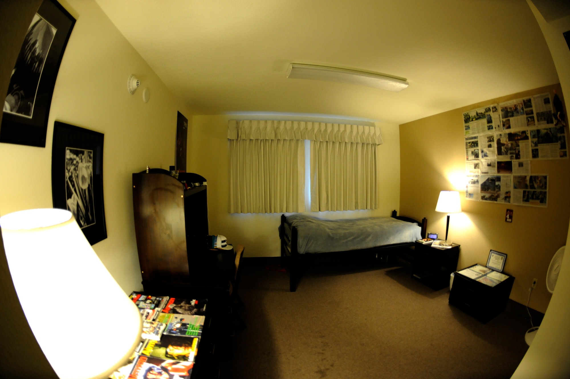 A dormitory room is pictured Dec. 9. Recently, dorm inspections have increased in order to improve standards. (U.S. Air Force photo/Airman 1st Class Earlandez M. Young)