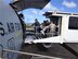 A Travis flight crew from the 6th Air Refueling Squadron loads a patient into the KC-10 Extender. The patient was in critical condition and was transported from Andersen Air Base, Guam to Hickam Air Force Base, Hawaii.
