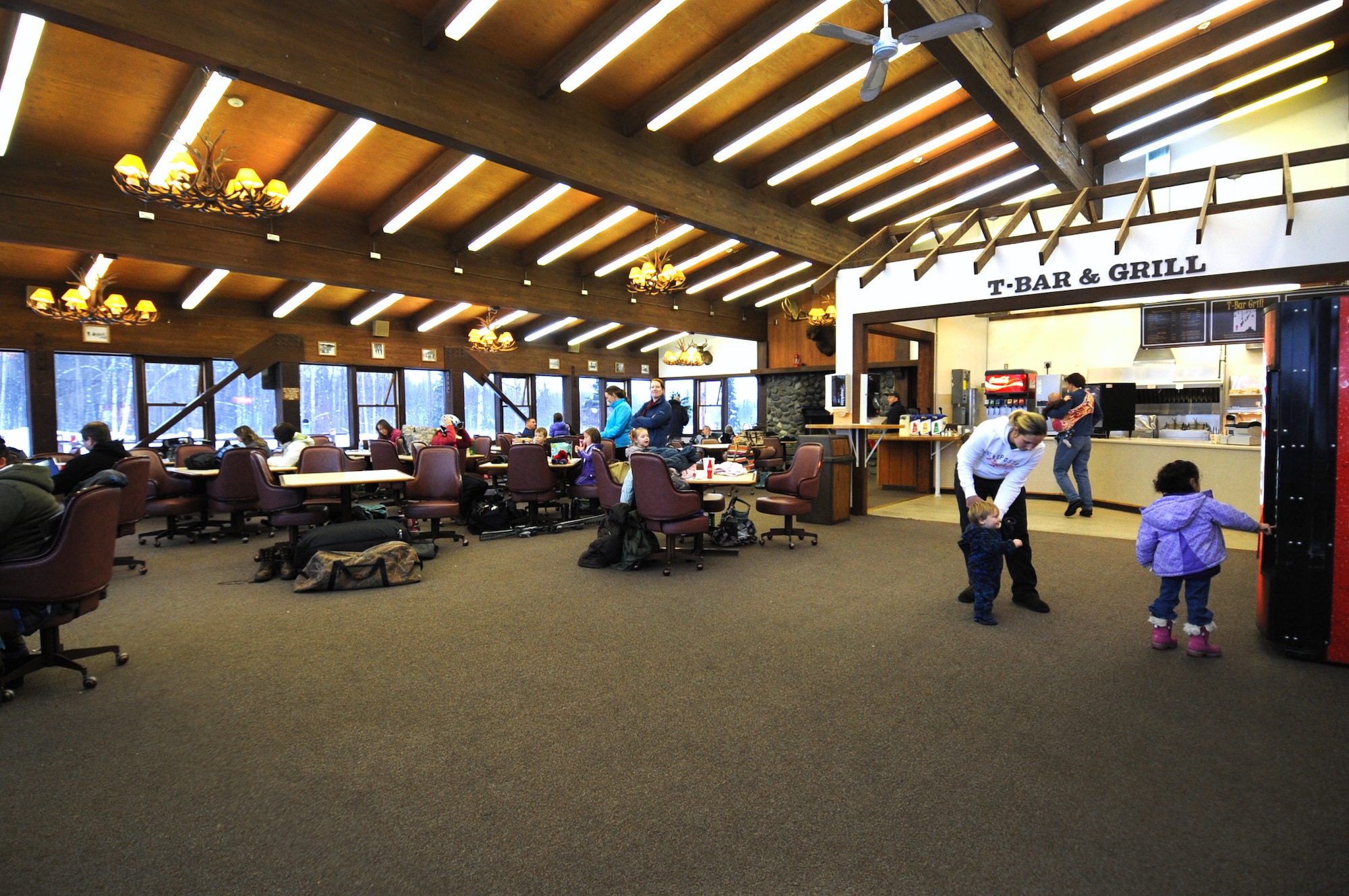 JOINT BASE ELMENDORF-RICHARDSON, Alaska -- The Lodge at Hillberg Ski Area has food available for purchase as well as a pro-gear shop for anyone who might be missing cold weather gear, such as gloves and goggles. Hillberg is now open Friday through Sunday from noon to 8 p.m. (U.S. Air Force photo/Staff Sgt. Cynthia Spalding) 