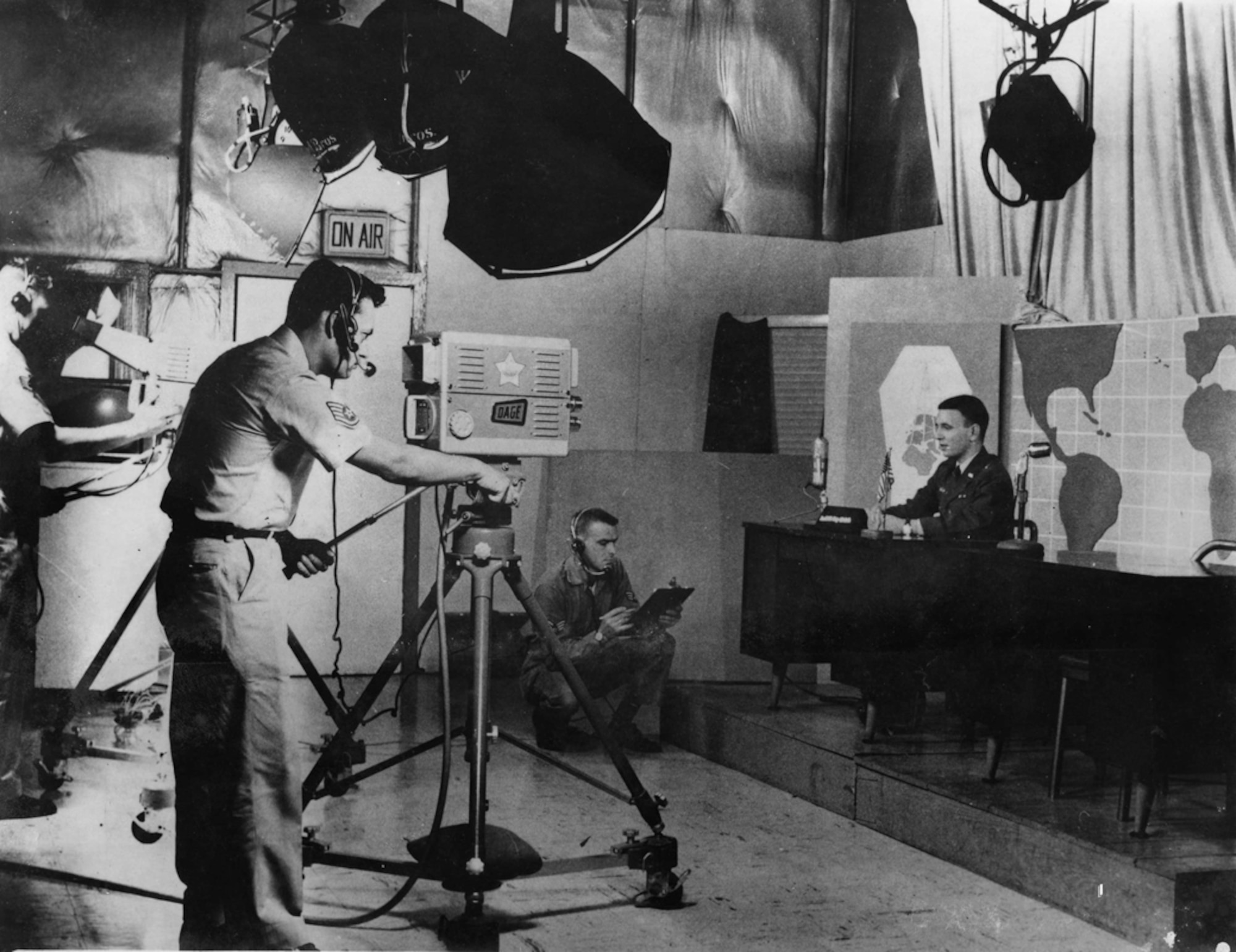 The first overseas military T.V. station, which was also the first T.V. station in Portugal, broadcasted live from Lajes Field, Azores, in 1954. 