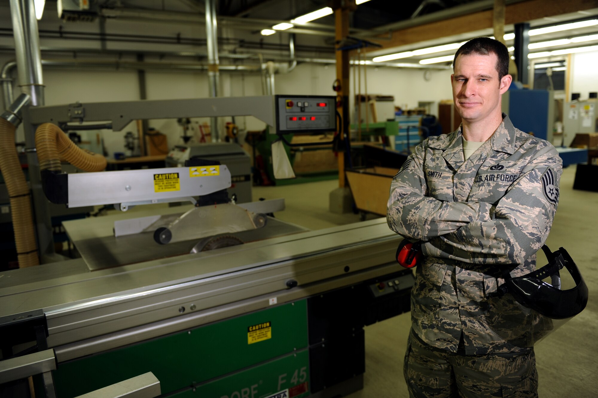 SPANGDAHLEM AIR BASE, Germany – Staff Sgt. Russell M. Smith, 52nd Civil Engineer Squadron, is the Super Saber Performer for the week of Dec. 15-21. (U.S. Air Force photo/Airman 1st Class Matthew B. Fredericks)