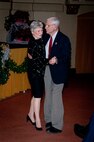 Former Air University commander Lt. Gen. Charles Cleveland dances with guest Virginia Rybos. The concert continued its tradition of support of the Montgomery Area Food Bank by collecting more than 2,200 pounds of food donations to help families in need. (Air Force photo/Melanie Rodgers Cox)