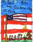 Winning art by Owen Clark for the Airman and Family Readiness Center's 'My Military Family' art contest. (Courtesy photo)
