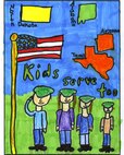 Winning art by Carolyn Pope for the Airman and Family Readiness Center's 'My Military Family' art contest. (Courtesy photo)