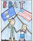 Winning art by Aspen Adams for the Airman and Family Readiness Center's 'My Military Family' art contest. (Courtesy photo)