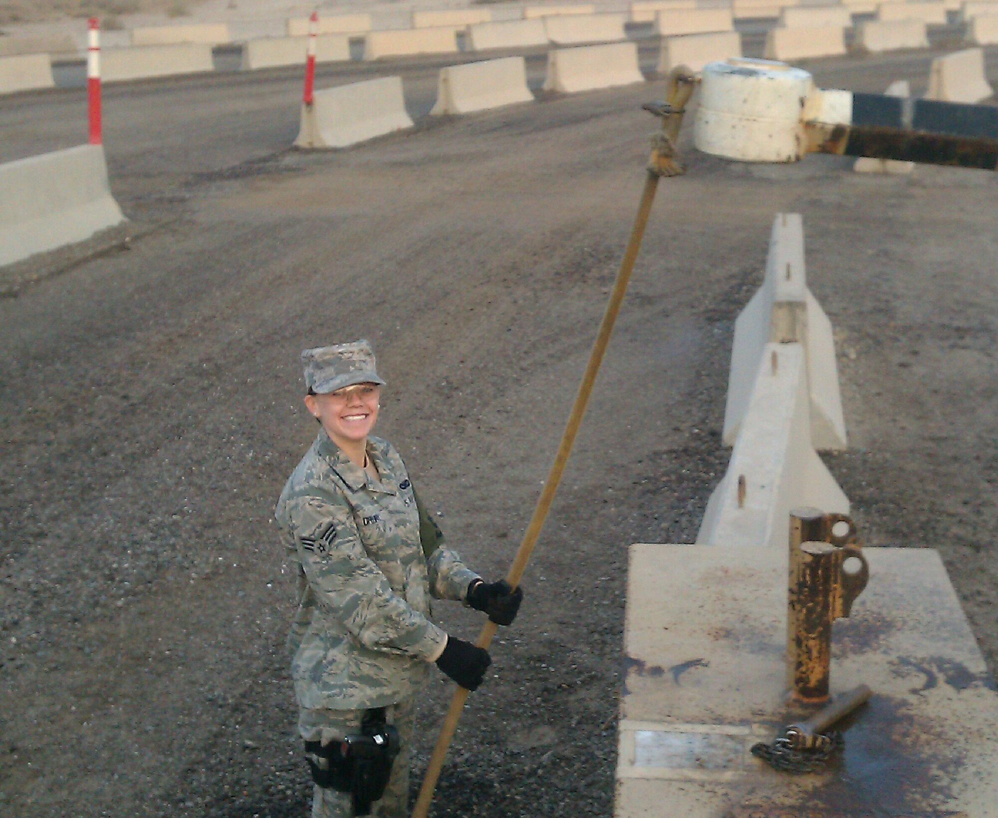 Senior Amanda Drury is deployed from the 802nd Security Forces Squadron, Lackland Air Force Base, Texas. (U.S. Air Force courtesy photo)