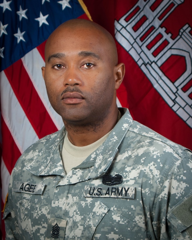 Command Sergeant Major Anthony Duane Agee entered the military on 22 July 1987 in Clanton, AL. He completed basic training at Ft. Dix, NJ and AIT at Ft. Belvoir, VA, where he trained as a 41B (Topographical Instrument Repair Specialist), and later reclassified to a 62F (Crane Operator) and progressed through the ranks of horizontal construction. 