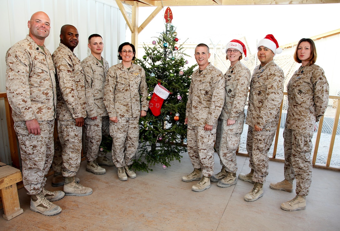 Sailors with the 2nd Marine Division (Forward) Surgeon’s Office wish all their friends and family a Merry Christmas and Happy Holidays this season.  (Courtesy Photo)