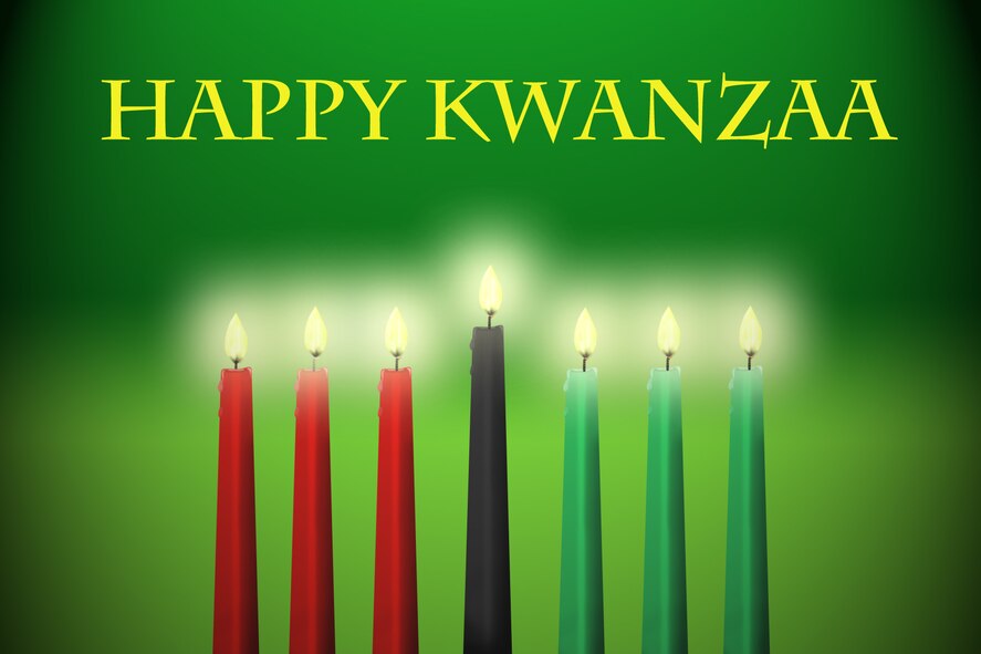 GRISSOM AIR RESERVE BASE, Ind. -- The men and women of the 434th Air Refueling Wing at Grissom wish everyone a happy Kwanzaa. Kwanzaa is a seven-day holiday, which celebrates family and Africa-American heritage. It is celebrated by many from Dec. 26-Jan. 1. (U.S. Air Force graphic/Senior Airman Damon Kasberg)
