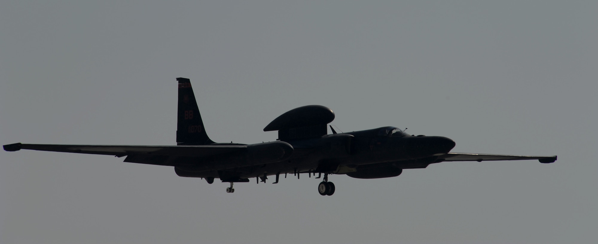 SOUTHWEST ASIA - Maj. Steve Eadie lands his U-2 aircraft after completing the final manned ISR flight over Iraq Dec. 18, 2011. Members of the 380th Air Expeditionary Wing have been flying intelligence, surveillance and reconnaissance missions over Iraq to provide senior leaders with the information they need to make decisions. The major, a native of Lake City, Fla., is deployed from Beale Air Force Base, Calif. (U.S. Air Force photo/Staff Sgt. J.G. Buzanowski)