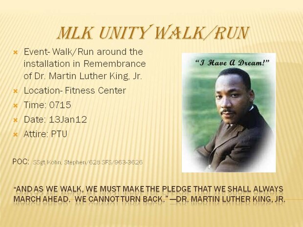 Dr. Martin Luther King fun run