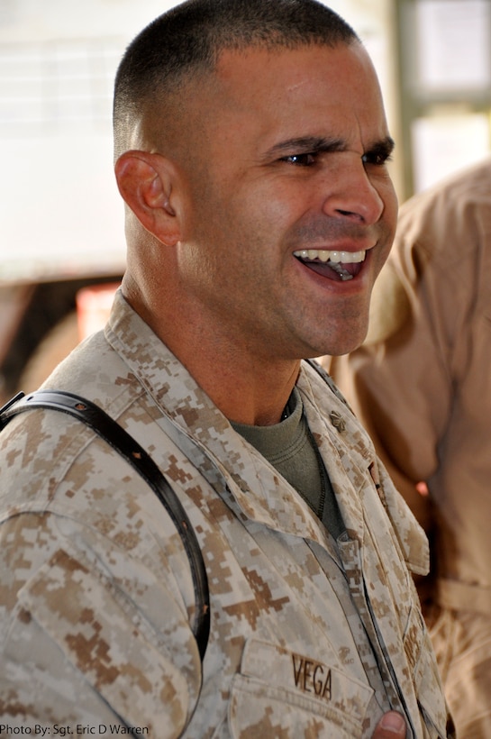 Maj. Javier E. Vega is the aircraft maintenance officer for Marine Unmanned Aerial Vehicle Squadron 1. This photo was taken by Sgt. Eric D. Warren, a maintainer for Marine Corps RQ-7B Shadow unmanned aerial vehicles, currently deployed to Camp Leatherneck, Afghanistan, from Twentynine Palms, Calif. Warren, a native of Winterville, N.C., said he enjoys photography in his spare time. “Most of my spare time is taken up by my love for photography,” Warren said. “I’ve always liked taking photos, but I recently started to get serious about it.” (Photo courtesy of Sgt. Eric D. Warren, U.S. Marine Corps).
