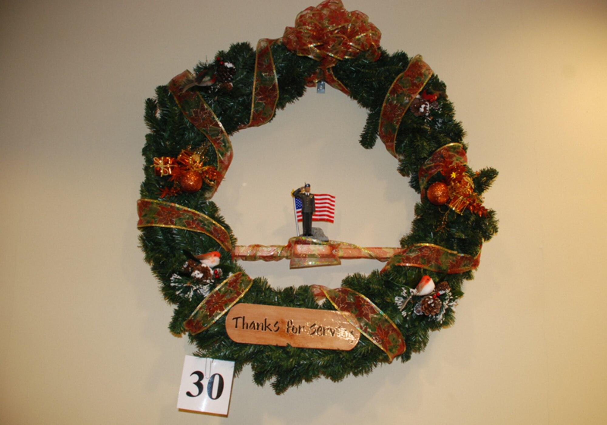 Congratulations to Peggy DeBruyn of the 94th Mission Support Group for winning the Dobbins Consolidated Club's Wreath Contest! (U.S. Air Force photo/Priscilla Levister)