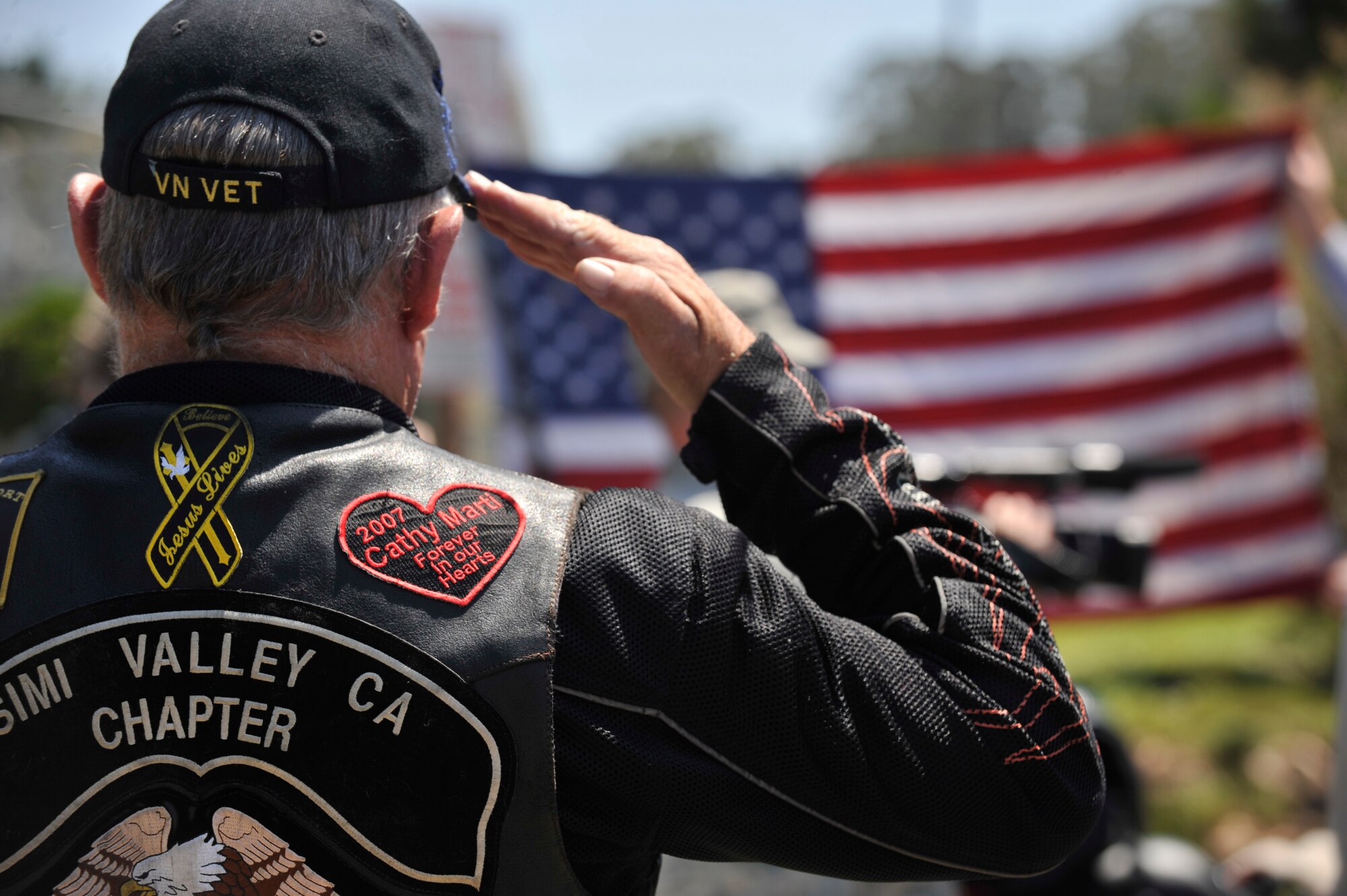 VANDENBERG AIR FORCE BASE, Calif. -- Volunteers of The Patriot Tour visited Vandenberg to honor of all of America's Armed Forces - Past, Present, and Fallen. The Nation of Patriots Tour takes an American flag through 48 states over 100 days. (U.S. Air Force Photo / Staff Sgt Andrew Satran)
